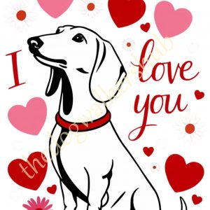 I love you card download and  print yourself