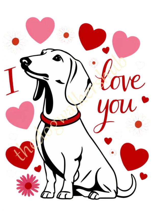 I love you card download and  print yourself