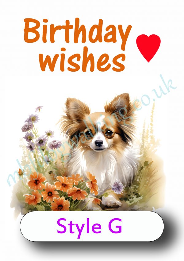 8 Dog themed Birthday cards print yourself - Image 2