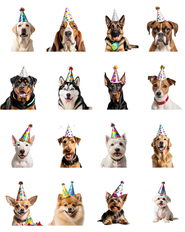 Dogs with party hats on - Image 2