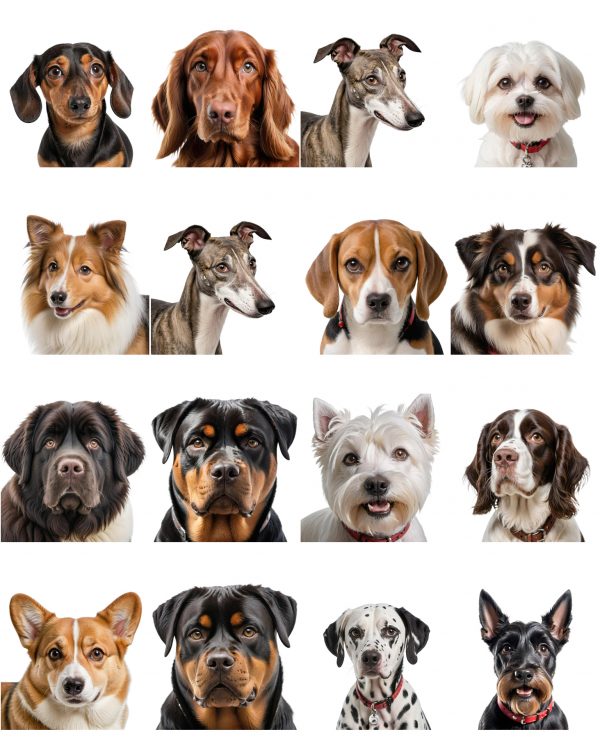 Dog portraits on a transparent background - Image 3