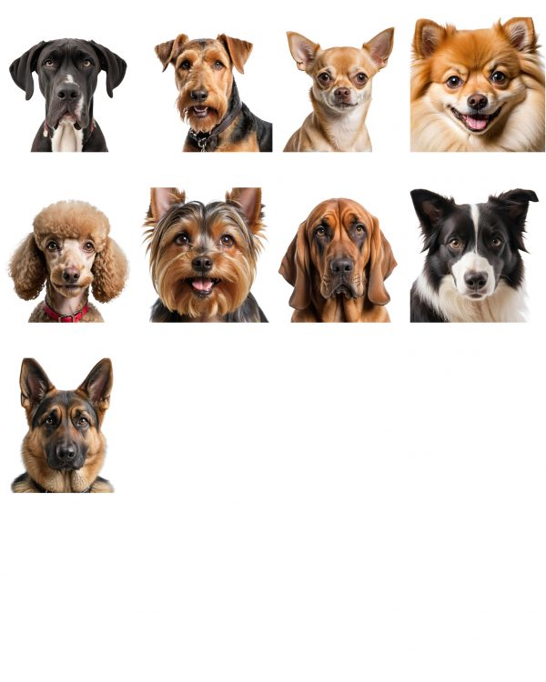 Dog portraits on a transparent background - Image 4