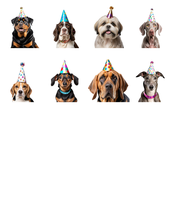 Dogs with party hats on - Image 4