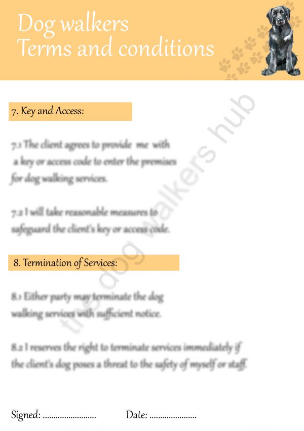 Dog walkers terms & conditions document Amber - Image 5