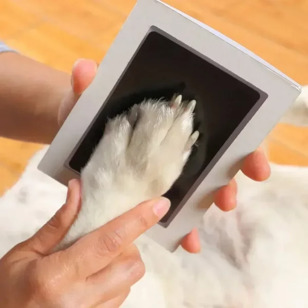 Paw print clean touch ink pad, dog plus greetings card - Image 2