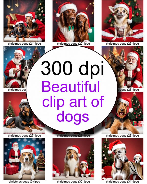 Cute Christmas Dog Images to download for your projects - Image 15